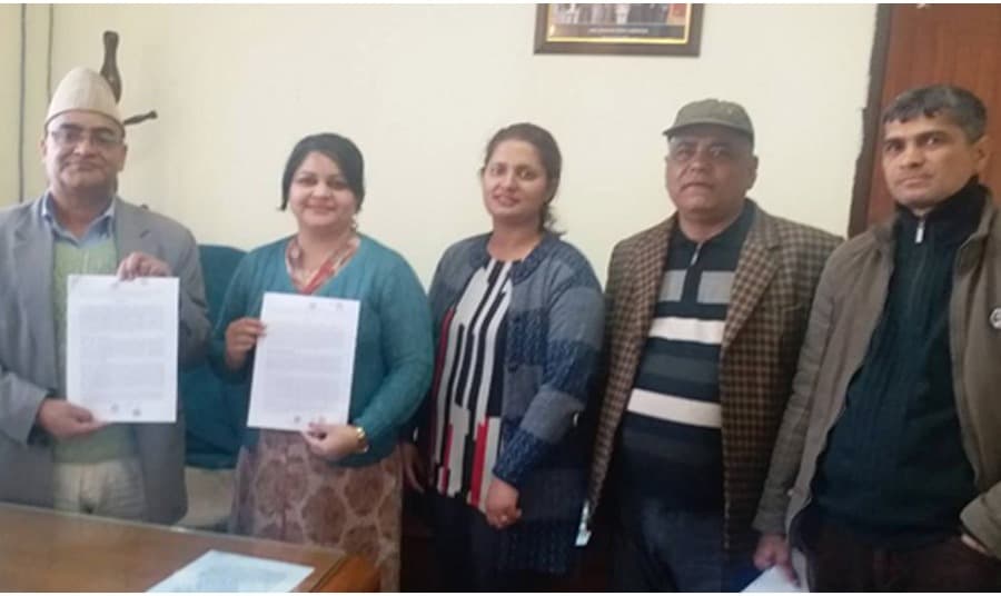 ग्लोबल आइएमई बैंक र त्रिवि परीक्षा नियन्त्रण कार्यालयबीच सम्झौता