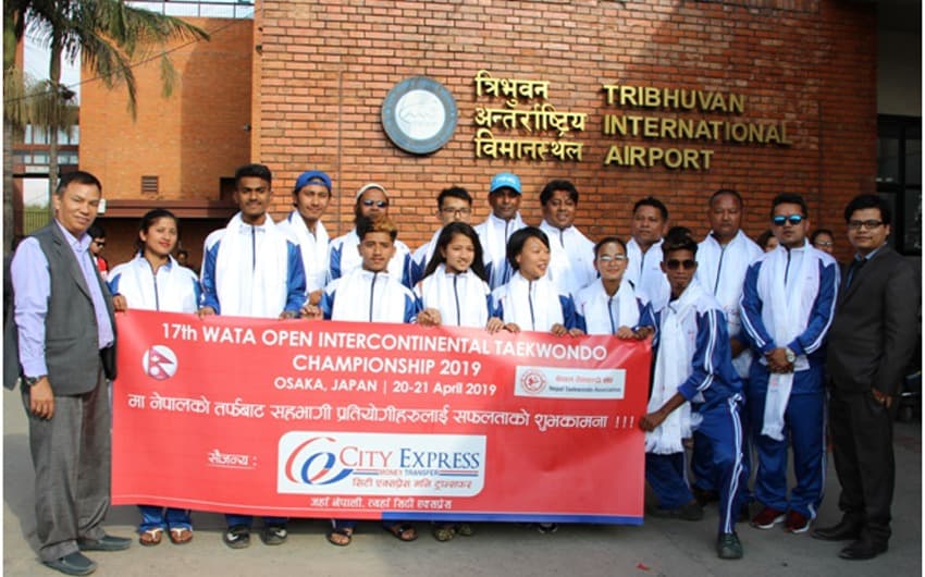 तेक्वान्दो च्याम्पियनशिपमा भाग लिन जापान जान लागेका खेलाडिलाई सिटी एक्सप्रेसले ग¥यो विदाई