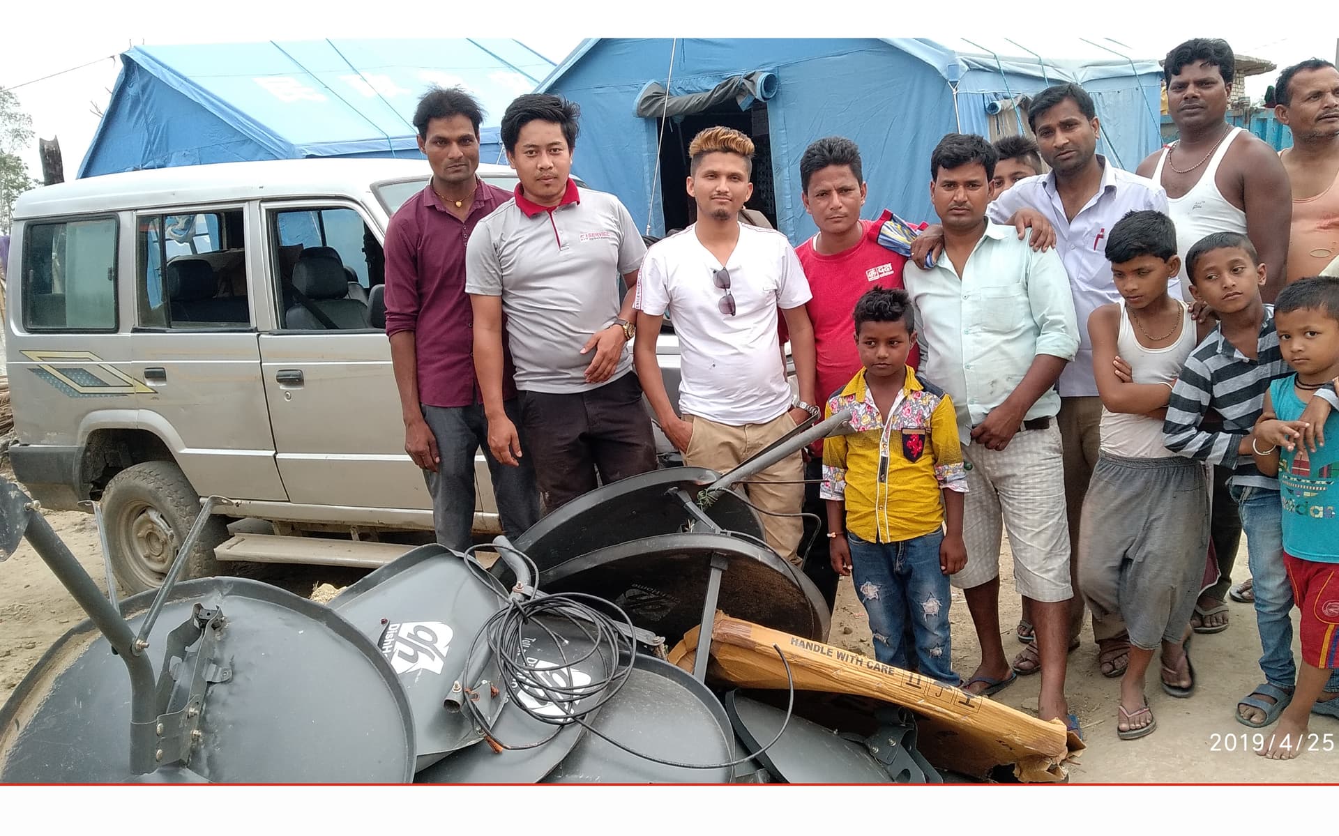 बाराका हावाहुरी प्रभावित क्षेत्रमा डिशहोमको नि:शुल्क सेवा