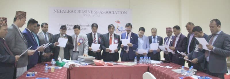 नेपाली व्यवसायी संघ कतारको अध्यक्षमा पुनः चौलागाई, नेपालमा लगानी भित्र्याउन पहल गर्ने