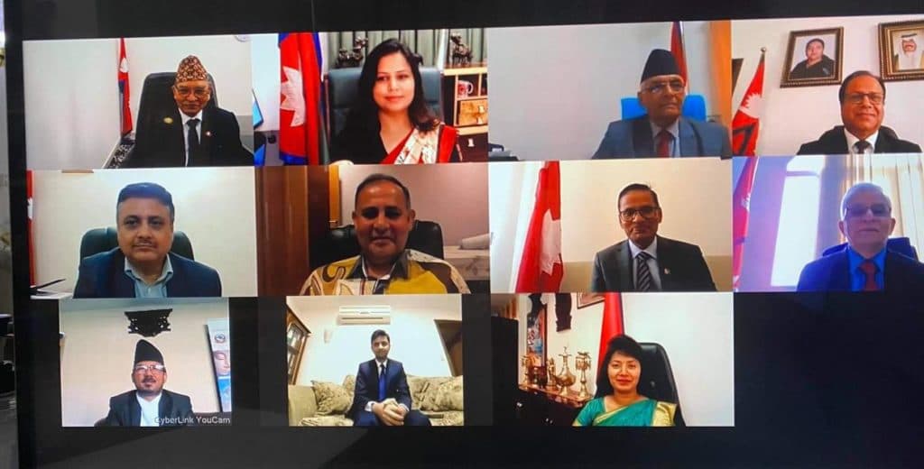 कोरोना भाइरसको नयाँ भेरियन्ट: प्रवासमा रहेका नेपालीलाई सुरक्षित बनाउन राजदूतहरु जुटे छलफलमा