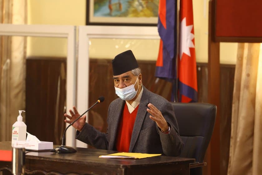 प्रधानमन्त्री देउवाले राष्ट्रको नाममा सम्बोधन गर्दै