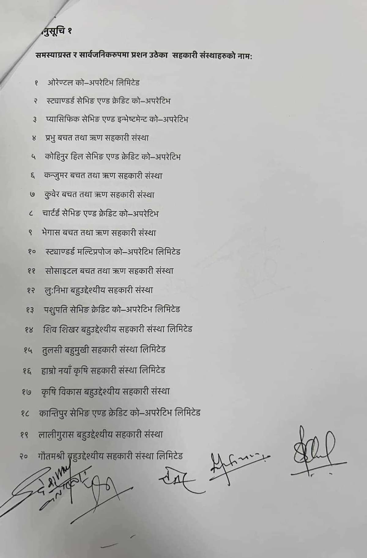 सहकारी प्रकरण : कार्यदलमा चार बुँदे सहमति, गृहमन्त्री रविको नाम लेखिएन