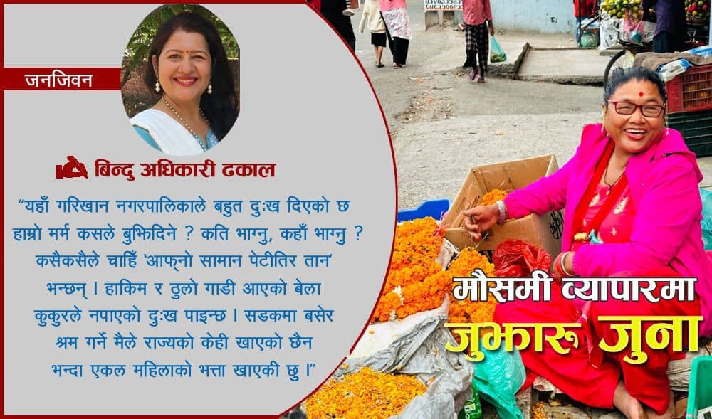 ‘सडकमा बसेर श्रम गर्ने मैले राज्यको केही खाएको छैन भन्दा एकल महिलाको भत्ता खाएकी छुु’