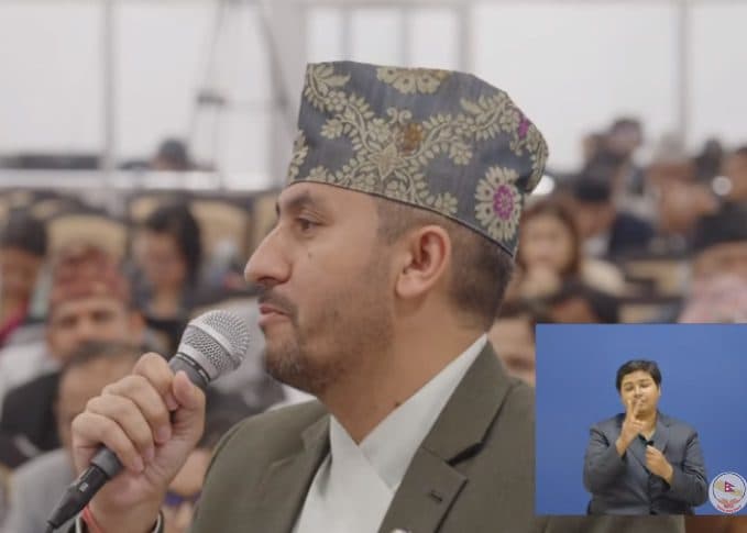 सांसद खरेल भन्छन्–‘भगवानले हाम्रो रक्षा होइन, भगवानको रक्षा गर्न आवश्यक भएको छ’