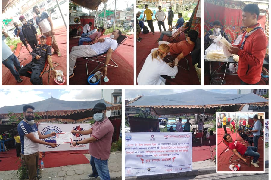 कृति फाण्डेशनको आयोजनामा काठमाडौंमा बृहत रक्तदान कार्यक्रम सम्पन्न