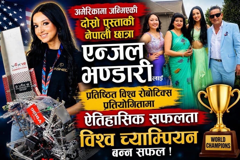विश्वमञ्चमा नेपाली गौरव : एन्जल भण्डारी बनिन् रोबोटिक्स विश्व च्याम्पियन