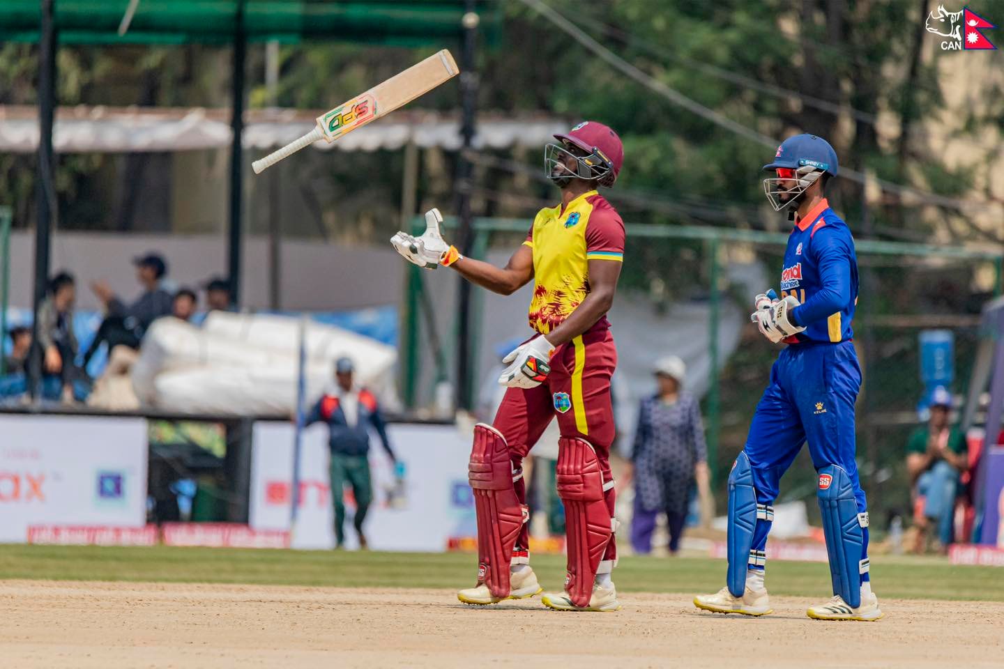 चौथो खेलमा नेपाल २८ रनले पराजित, एक खेल अगावै शृंखला वेस्ट इन्डिज ‘ए’लाई