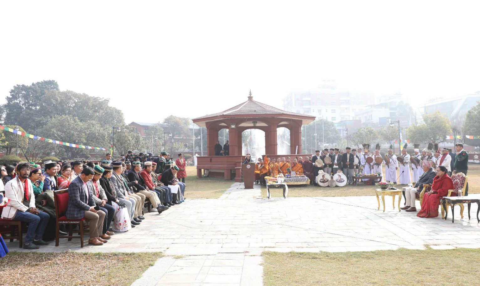 शीतल निवासमा सोनाम ल्होसारको शुभारम्भ, राष्ट्रपतिले दिए शुभकामना